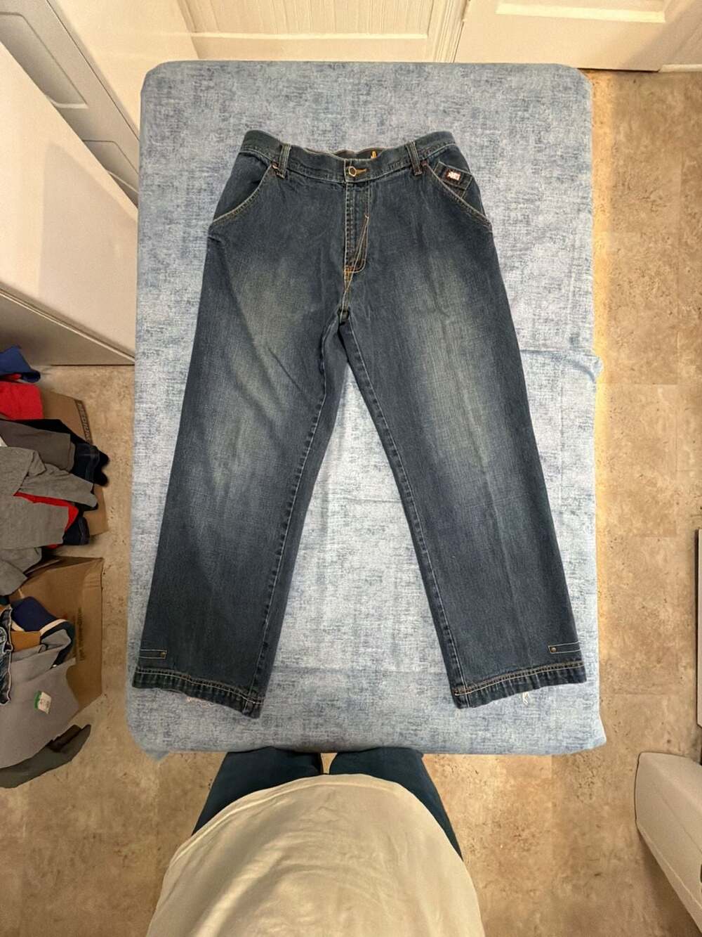 Vintage Mecca Jeans Baggy Wide Leg Denim Pants Y2K 34W 32L